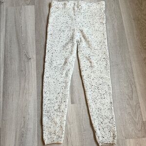 Zara Cream and Black Speckled Leggings